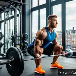 운동선수의 기초 대사량 이해하기 - A detailed and realistic scene of a professional Dutch athlete performing strength training in a mod...